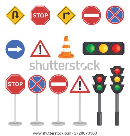 Vector Set Of Traffic Equipment Foto stock © yusufdemirci