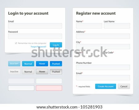 Stock fotó: Set Of Web Forms