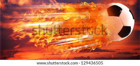 [[stock_photo]]: Super Strike Abstract Football And Soccer Banner For Your Desig