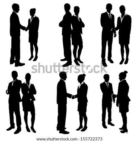 Business Handshake Silhouette Foto stock © Bokica