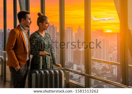 Stock photo: Beautiful Couple Being In Love On Their Honeymoon In A Luxurious