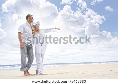 Stock fotó: Portrait Of Young Attractive Woman Having Good Time In The Beach