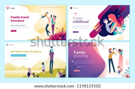 Family Vacation Concept Landing Page ストックフォト © PureSolution