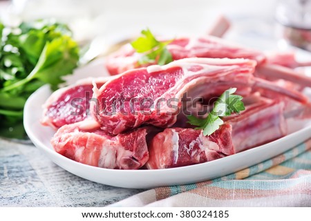 Foto stock: Ngredientes · de · carne · fresca · pronta · para · cozinhar · na · churrasqueira · - · Backgrou