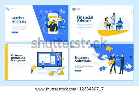 Marketing Analysis App Interface Template Foto stock © PureSolution