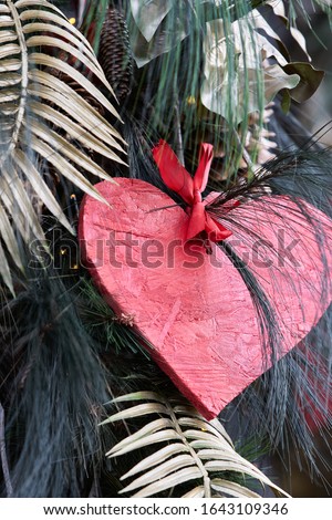 Foto stock: Card For Valentines Day Shiny Heart Beautiful Celebration Vecto