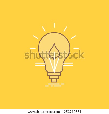 Stockfoto: Innovation And Light Bulb Sign Over Green Background Flat Desig