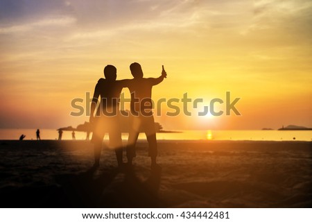 Stock photo: Freedom - Father And Son Enjoying At The Beach