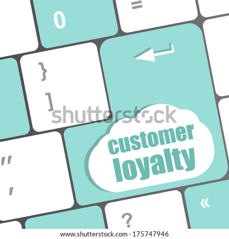 Button Keypad Key With Customer Loyalty Word Stockfoto © fotoscool