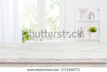 Stock photo: Rough Wooden Table On A White Background For Display And Montage Your Products