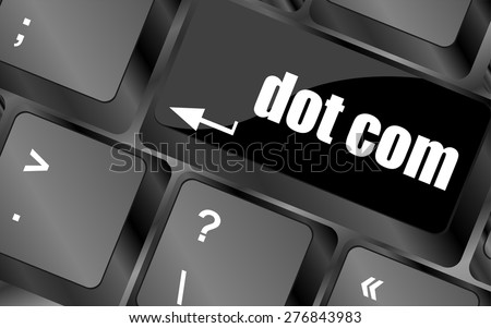 Close Up Of Word Dot Com On Computer Keyboard Stockfoto © fotoscool