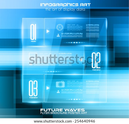 Stock fotó: Infographic Layout With Spotlights Over An High Tech Background