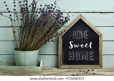 Pale Blue Home Sign Foto stock © nito