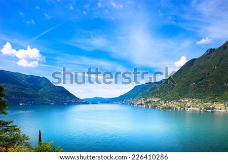 Stock photo: Como Lake Landscape Lenno Village View From Bellagio Italy