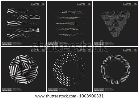 Set Of Six Covers With Abstract Patterns Foto d'archivio © Vanzyst