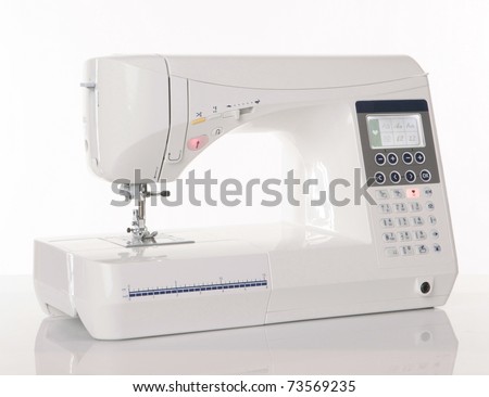 Foto d'archivio: Automatic Industrial Sewing Machine For Stitch By Digital Patter