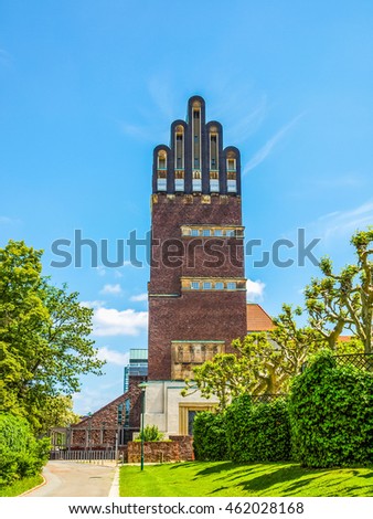 ストックフォト: Hochzeitsturm Tower At Kuenstler Kolonie Artists Colony In Darms