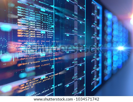 Foto stock: The Big Data And Data Mining Concept Illustration - 3d Rendering