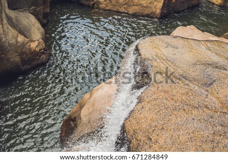 Сток-фото: Turquoise Water Of The Mountain River Ganges Among White Smooth Stones Gangotri Uttarkashi Distric