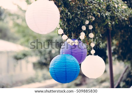 Foto stock: Lantern For Outdoor Decoration