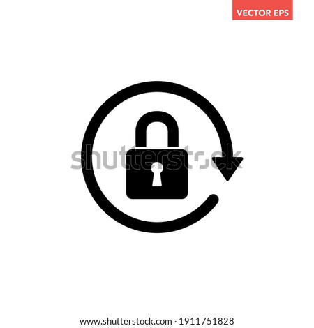 Stok fotoğraf: Protected Round Vector Web Element Circular Button Icon Design