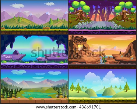 Foto stock: On Boarding Screens For Mobile App Templates Concept Cloud Computing Hosting Data Center Vector