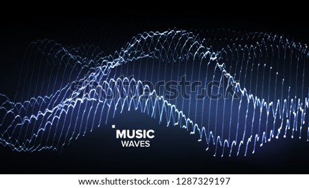 ストックフォト: Music Background Vector Glitch Network Electro Party 3d Illustration