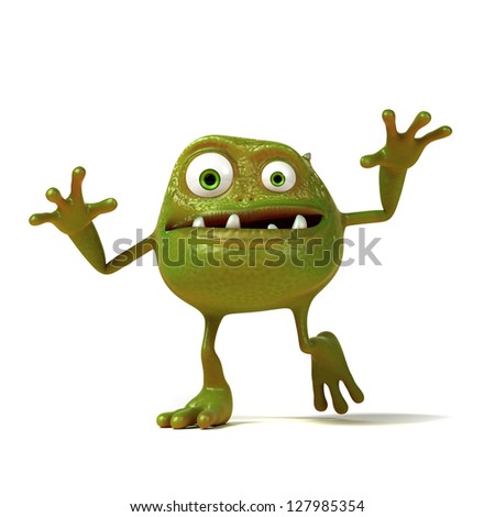 Zdjęcia stock: Funny Bacteria Toon Character