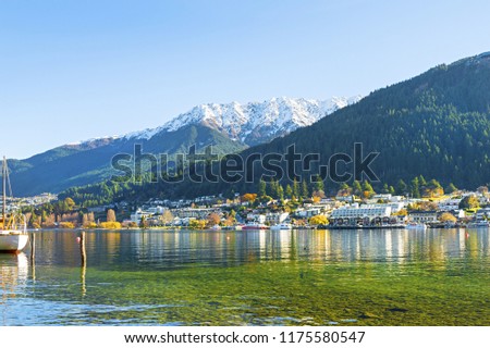 ストックフォト: Beautiful Scenery Autumn At The Wakatipu Lake Queenstown Souther