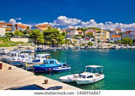 Sibenik Croatia View From The Sea Stockfoto © xbrchx