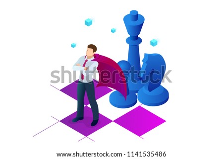 Stock foto: Strategic Planning Banner With Chess Pieces Knights Move Beat A Competitor Victory Checkmate Vecto