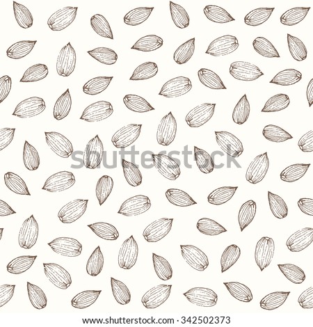 Stock fotó: Set Of Seamless Pattern Almonds Peanuts Hazelnuts Walnut Whol