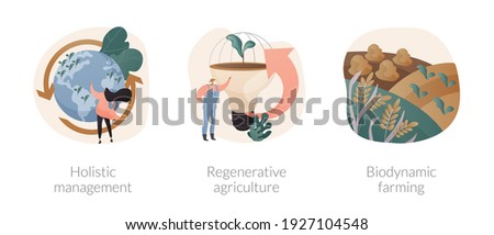 Сток-фото: Conservation And Rehabilitation Farming System Abstract Concept Vector Illustrations