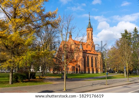 Stok fotoğraf: Arch Stained Glass Statues Cathedral Of Saint Mary Of The See Va