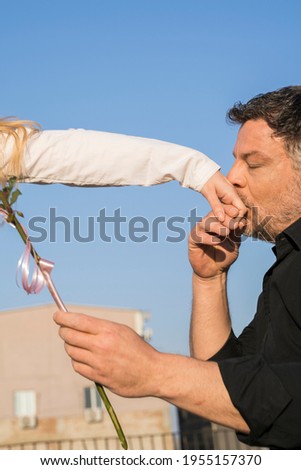 [[stock_photo]]: Detail Of Lovers Hands Dating And Love Concept