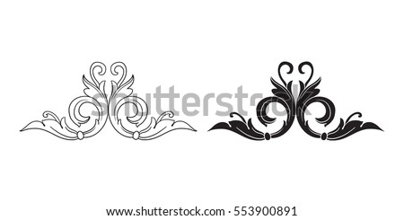 Foto stock: Rich Frame Vintage Vector Decor Design Element Filigree Calligr