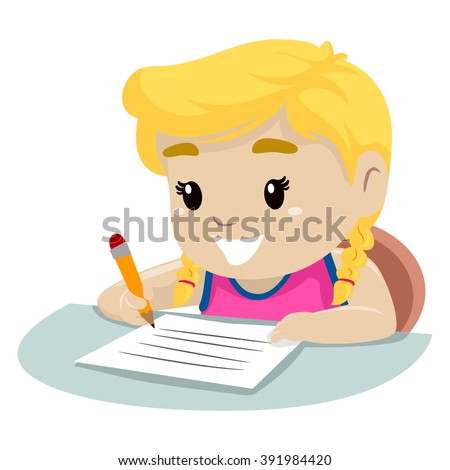 [[stock_photo]]: Concentrated Girl Drawing With Pencil
