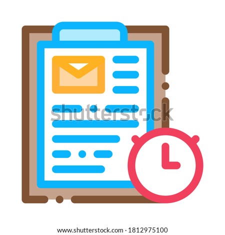 Stock photo: Package Time Agreement Postal Transportation Company Icon Vector Illustration