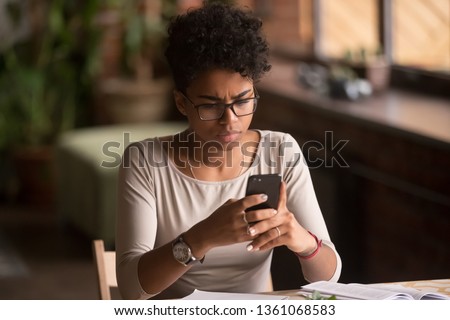 Stock fotó: African American Worried Woman Angry Business Lady Manager Wom
