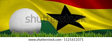 Stock fotó: Grass Growing Outdoors Against Digitally Generated Ghana National Flag