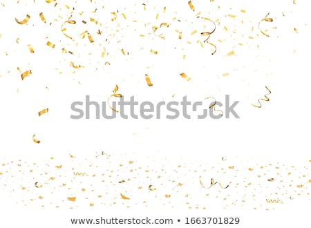 Stock fotó: Abstract Gold Paper Background With Multicolored Confetti