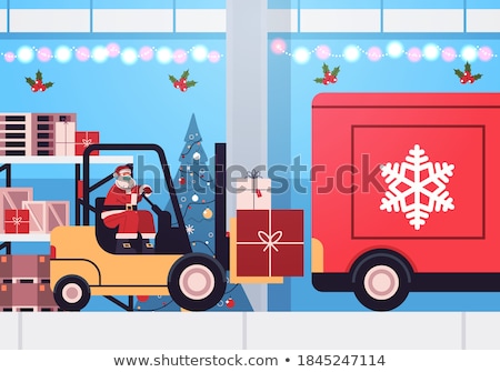 Foto stock: Forklift And Present