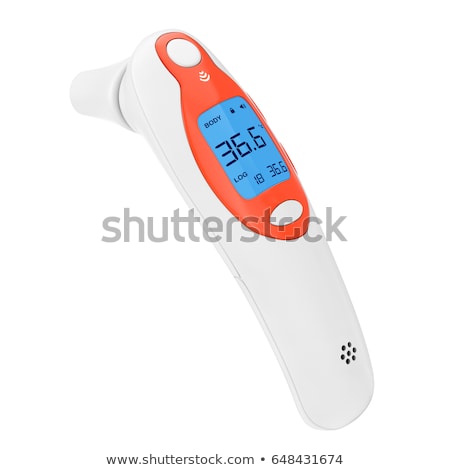 Foto stock: Electronic Infrared Thermometer On White Background Isolated 3d