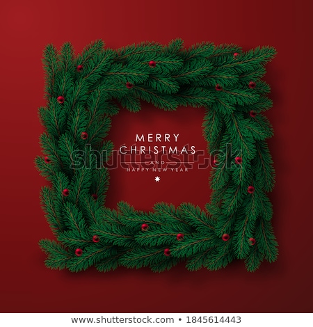 Square Christmas Wreath Decoration Foto stock © Devor