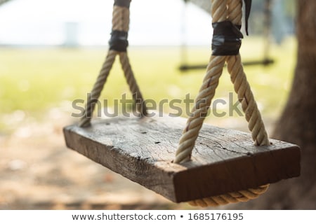 Сток-фото: Young Girl In A Swing