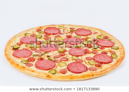 Stock fotó: Sliced Sausage With Vegetables