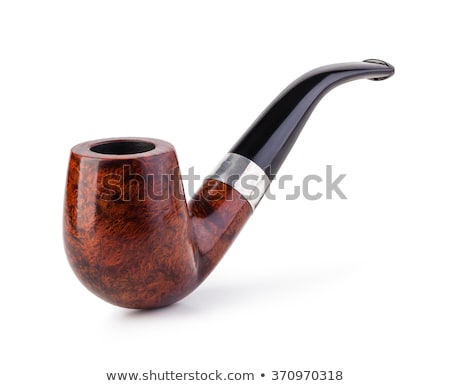 Foto stock: Tobacco Pipe On Wooden Background