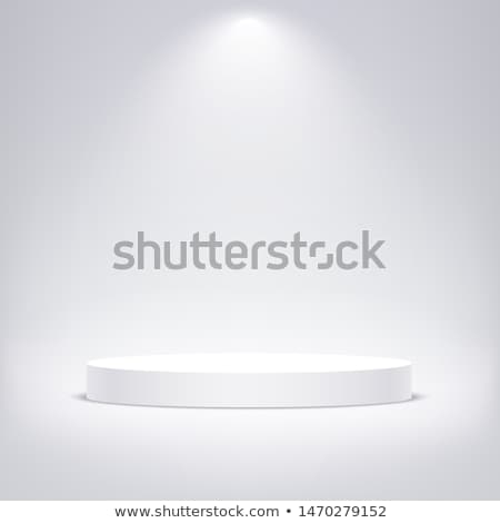 Foto stock: Metal Prize Podium On Light Background