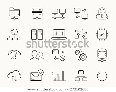 Stockfoto: Cloud Hosting Line Icon