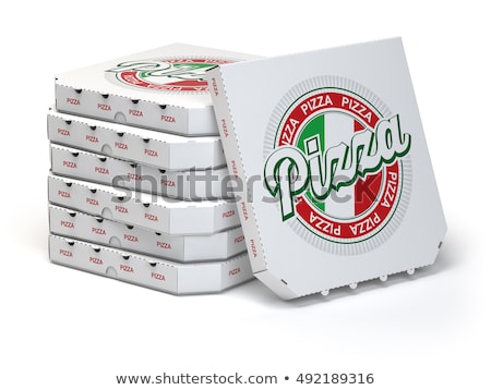 Stock fotó: Ehér · pizza · csomagoló · dobozok